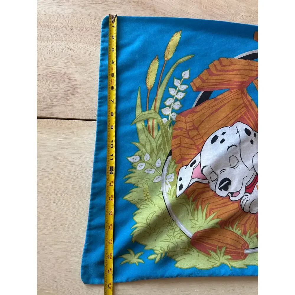 Vintage 90s Disney 101 Dalmatians Double Sided Standard Pillowcase USA